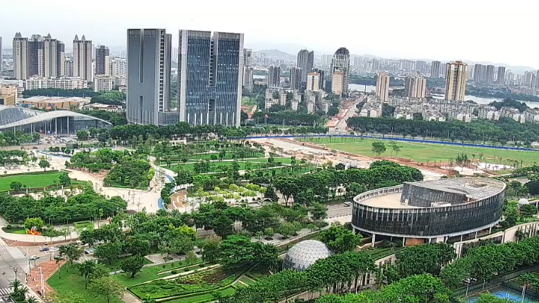 Live: Enjoy bird's-eye view of Jiangbei in south China's Huizhou City 