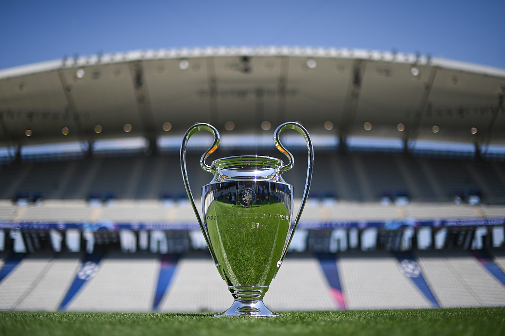 UEFA Champions League trophy on display in Istanbul
