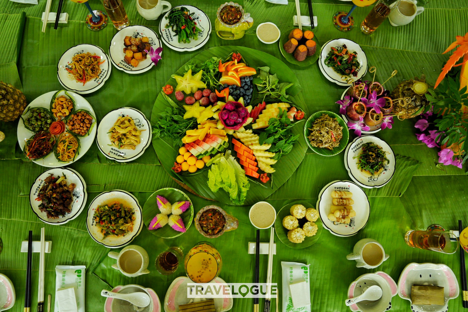 A vegetarian meal in Xishuangbanna, southwest China's Yunnan Province. /CGTN