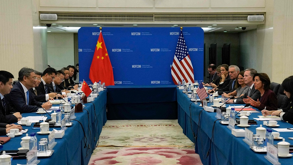 Chinese Commerce Minister Wang Wentao meets with U.S. Commerce Secretary Gina Raimondo in Beijing, capital of China, August 28, 2023. /CFP