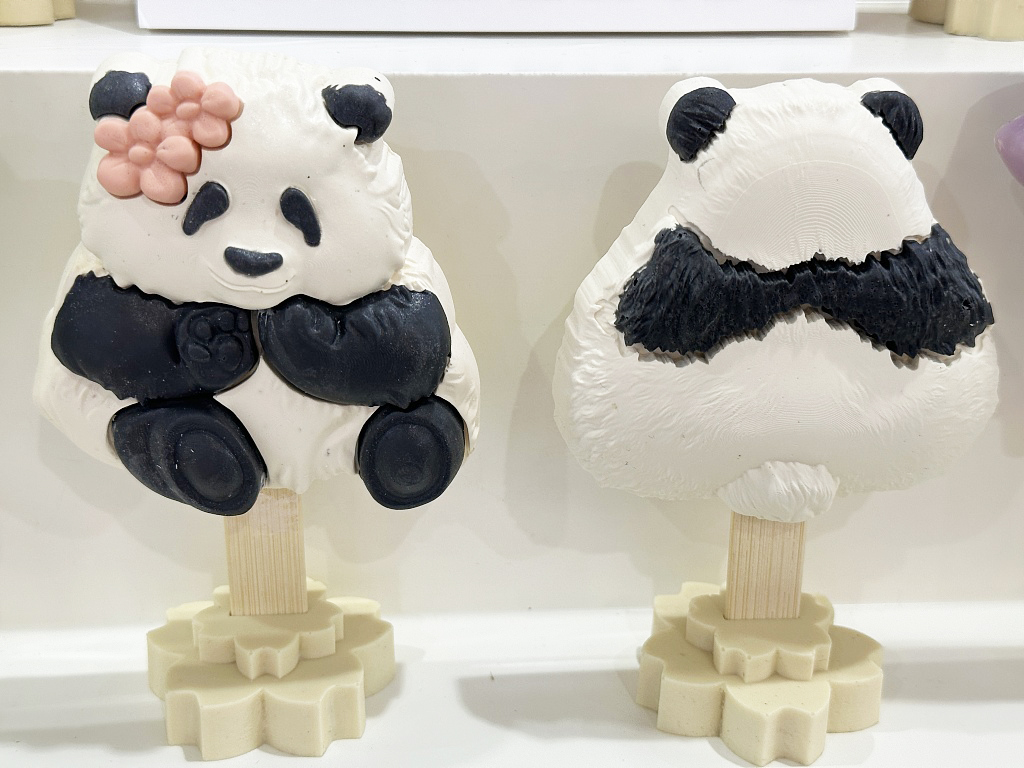 Panda-themed products are displayed at the China International Fair for Trade in Services (CIFTIS) in Beijing on September 2, 2023. /CFP