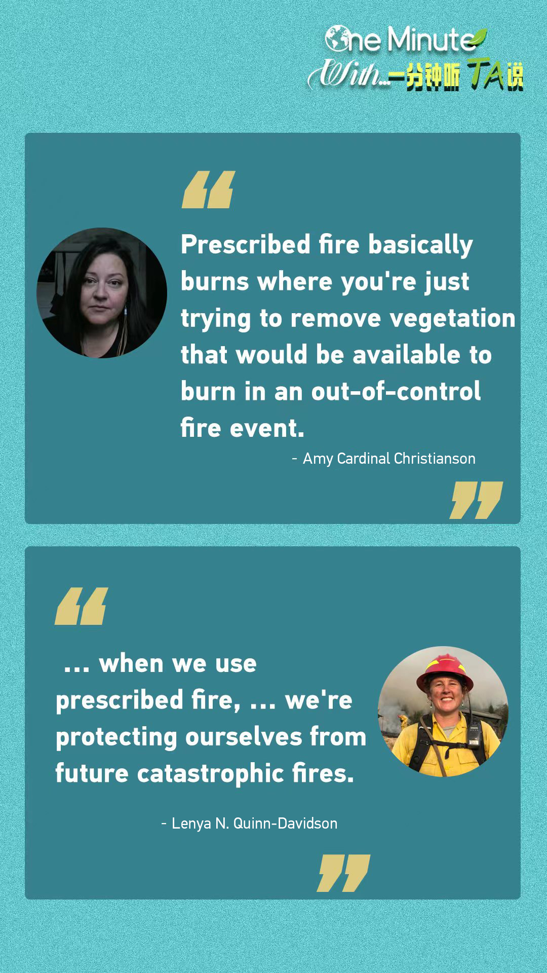 One Minute With: Prescribed burns can prevent wildfires but require careful planning