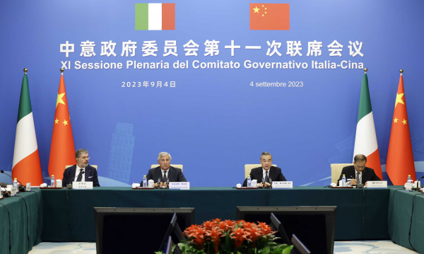 The 11th Joint Meeting of the China-Italy Government Committee is held in Beijing, China, September 4, 2023. /Chinese Foreign Ministry