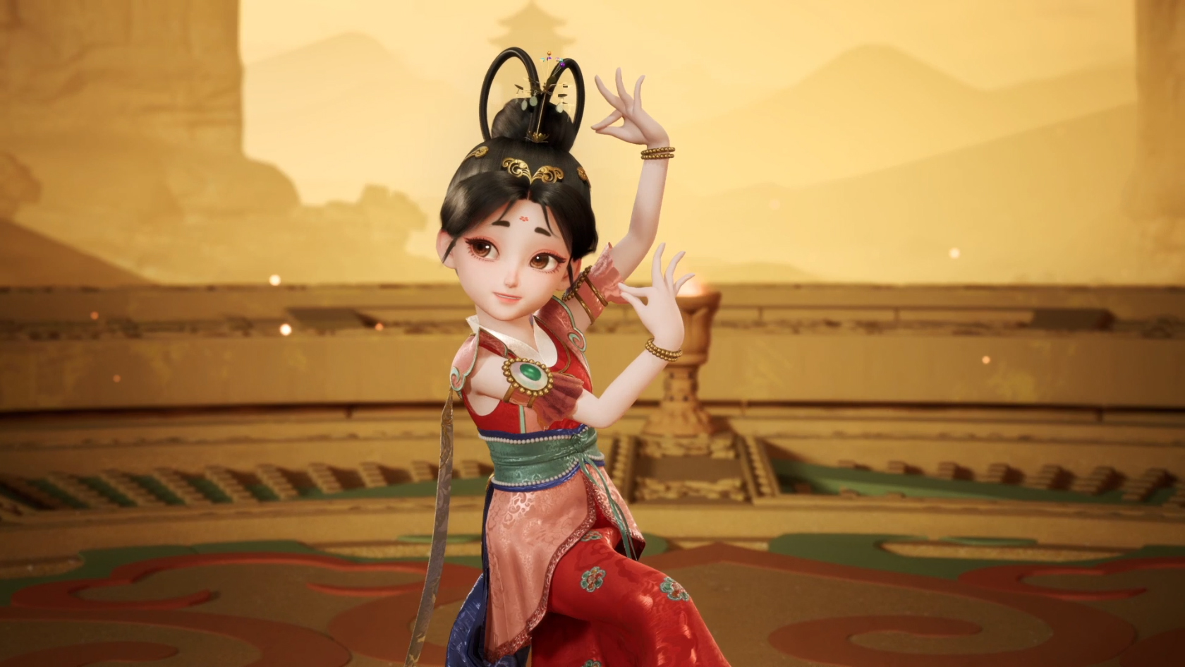 Jiayao, a virtual cartoon figure based on a half-woman, half-bird-like creature featured in Dunhuang murals, is the first digital cultural ambassador of Dunhuang. /Provided by Dunhuang Academy