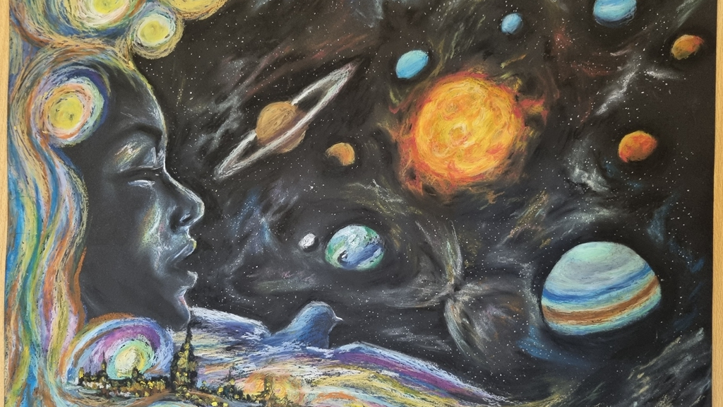 10 African teenagers' paintings displayed in the China Space Station