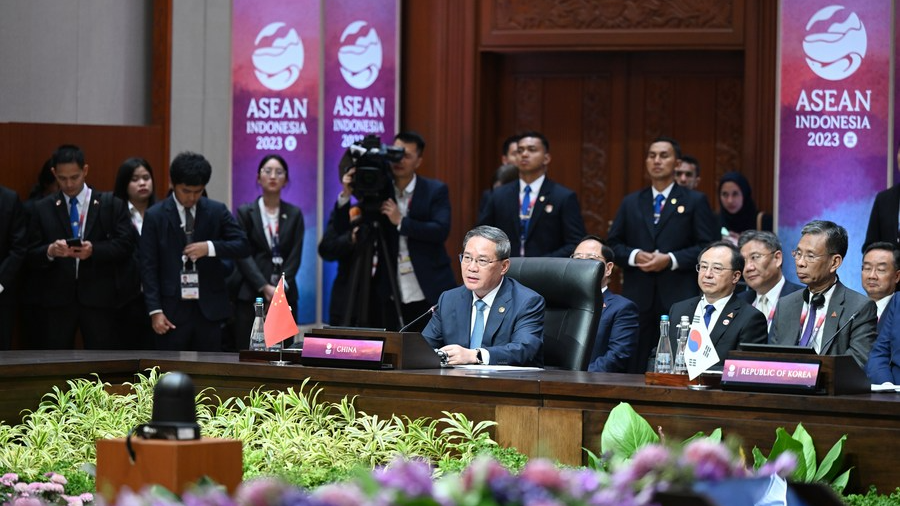 Chinese Premier Li Qiang attends the 26th ASEAN Plus Three (APT) Summit in Jakarta, Indonesia, September 6, 2023. /Xinhua