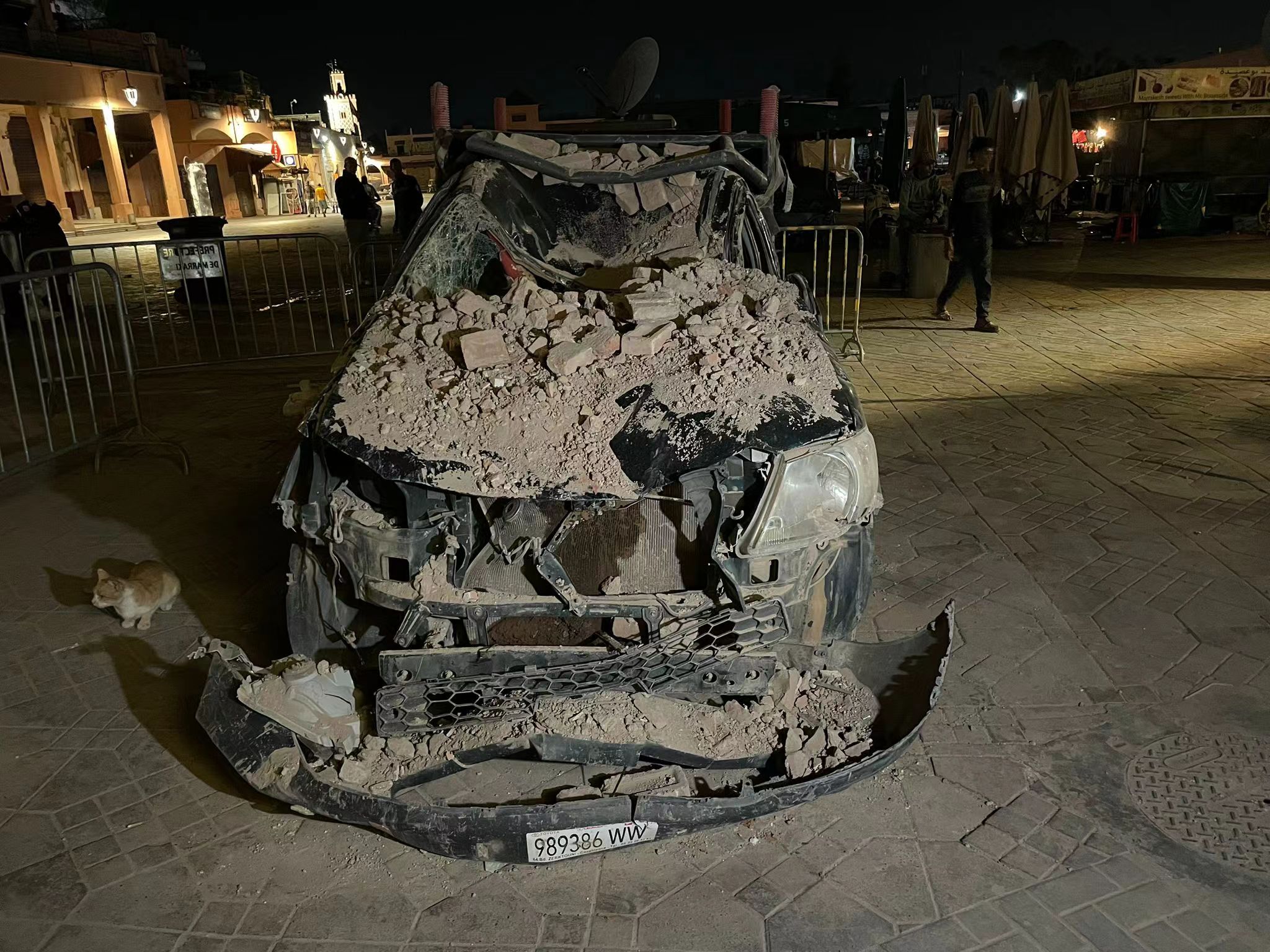 Widespread damage caused by a magnitude-6.8 earthquake is seen in the center of Marrakesh, Morocco, September 9, 2023. Ken Browne/CGTN