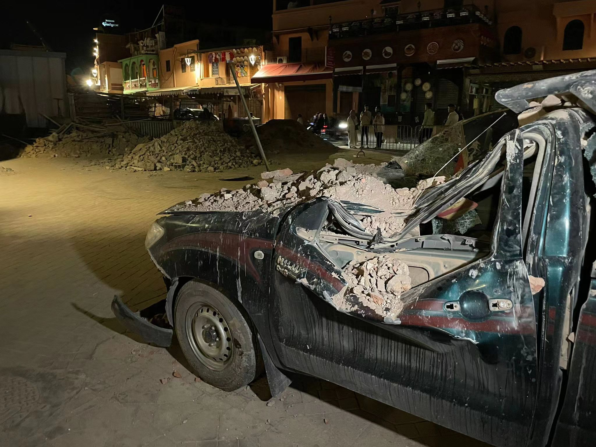 Widespread damage caused by a magnitude-6.8 earthquake is seen in the center of Marrakesh, Morocco, September 9, 2023. Ken Browne/CGTN