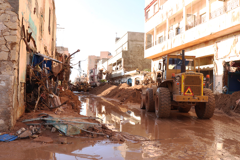 A view of the devastation in disaster zones after floods caused by the Storm Daniel ravaged Derna, Libya, September 12, 2023. /CFP