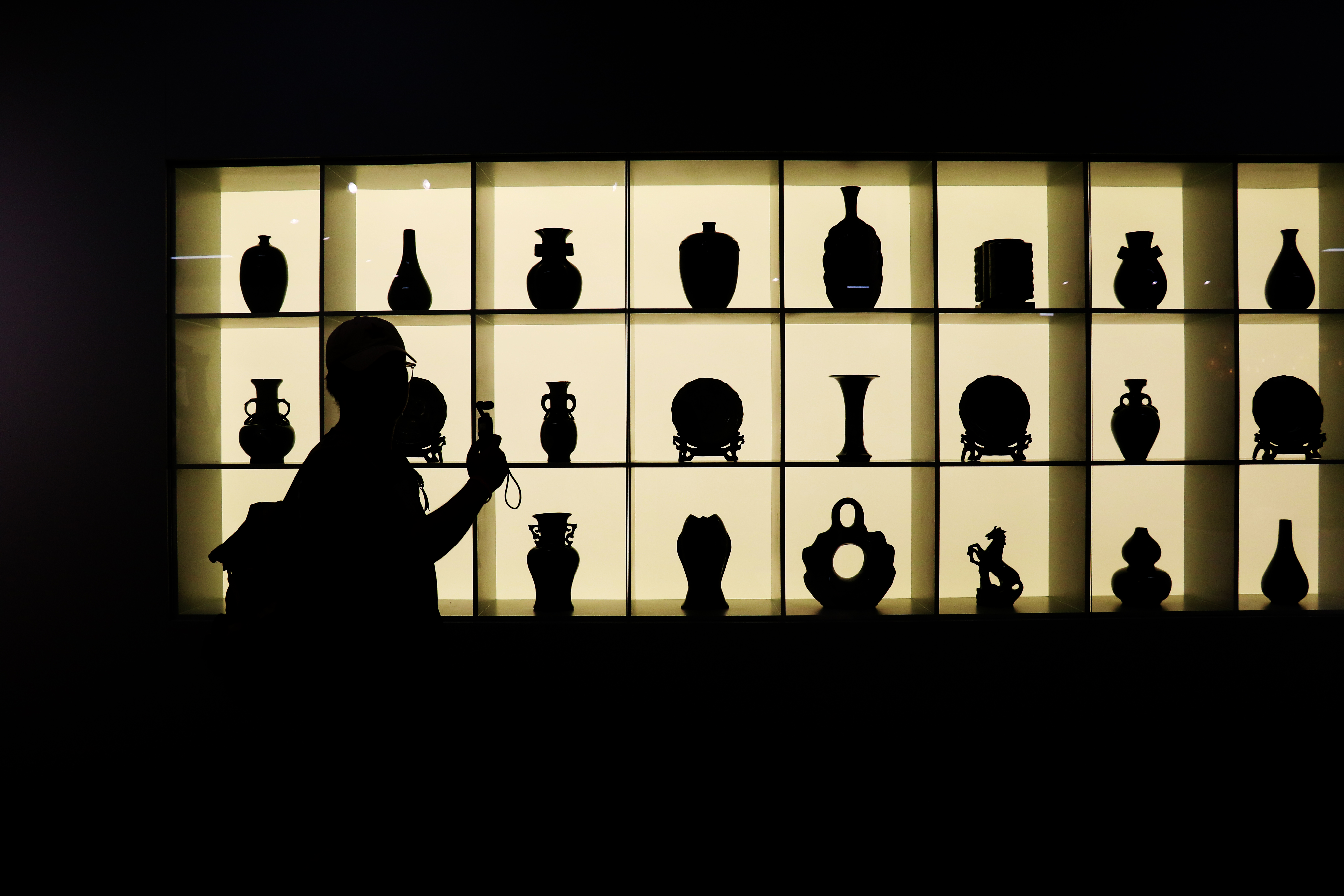 A range of pottery works are on display at the Asian Games Village in Hangzhou, Zhejiang Province, September 13, 2023. /IC