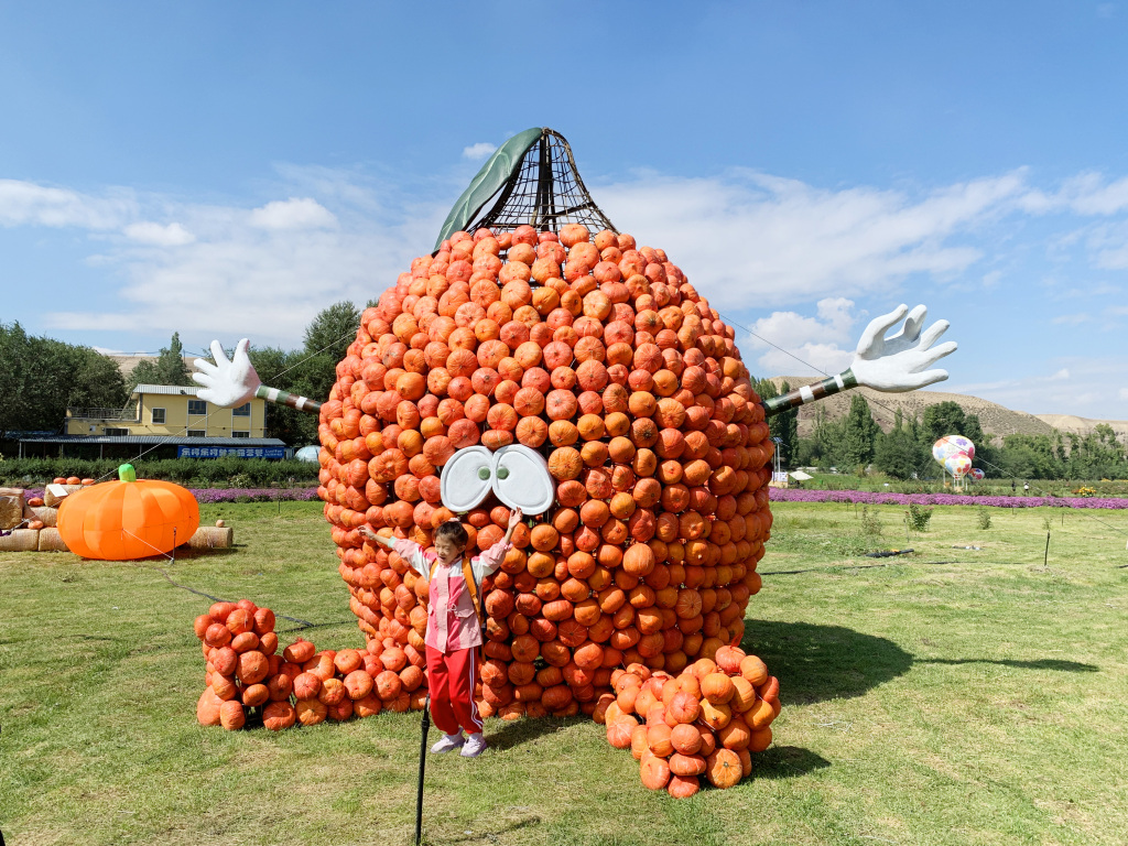 A giant pumpkin-themed event is held at a farm in Urumqi, northwest China's Xinjiang Uygur Autonomous Region, September 16, 2023. /CFP