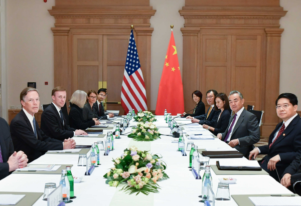 Wang Yi (2nd R), a member of the Political Bureau of the Communist Party of China (CPC) Central Committee and director of the Office of the Foreign Affairs Commission of the CPC Central Committee, during talks with U.S. National Security Advisor Jake Sullivan (2nd L) in Malta from September 16 to 17, 2023. /Chinese Foreign Ministry