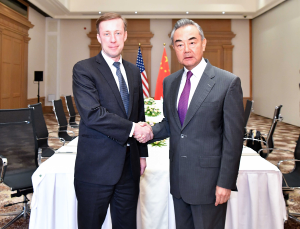 Wang Yi (R), a member of the Political Bureau of the Communist Party of China (CPC) Central Committee and director of the Office of the Foreign Affairs Commission of the CPC Central Committee, holds several rounds of talks with U.S. National Security Advisor Jake Sullivan in Malta, from September 16 to 17, 2023. /Chinese Foreign Ministry