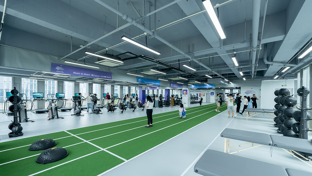 An interior view of the fitness center in the Hangzhou Asian Games Village in Zhejiang Province, China, September 17, 2023. /CFP
