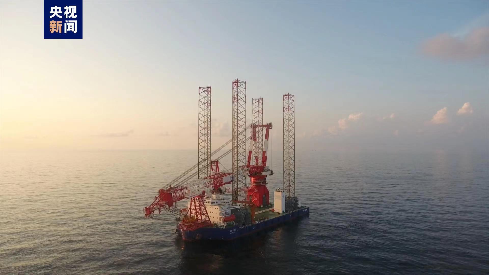 A 2,500-tonne offshore wind farm installation platform was delivered for use in Qidong City, east China's Jiangsu Province, September 19, 2023. /CMG