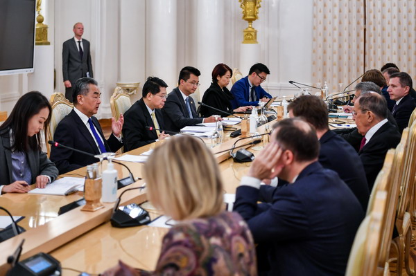 Wang Yi, Chinese foreign minister and also a member of the Political Bureau of the CPC Central Committee, meets Russian Foreign Minister Sergei Lavrov in Moscow, September 18, 2023. /Chinese Foreign Ministry 
