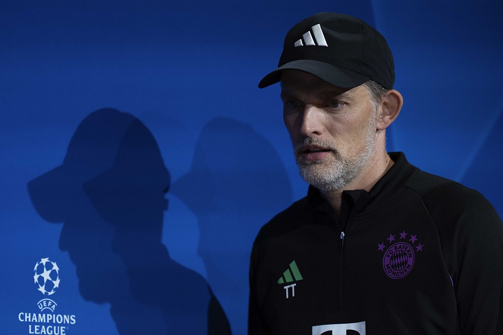 Thomas Tuchel, manager of Bayern Munich, attends the press conference ahead of the UEFA Champions League game at Allianz Arena in Munich, Germany, September 19, 2023. /CFP 