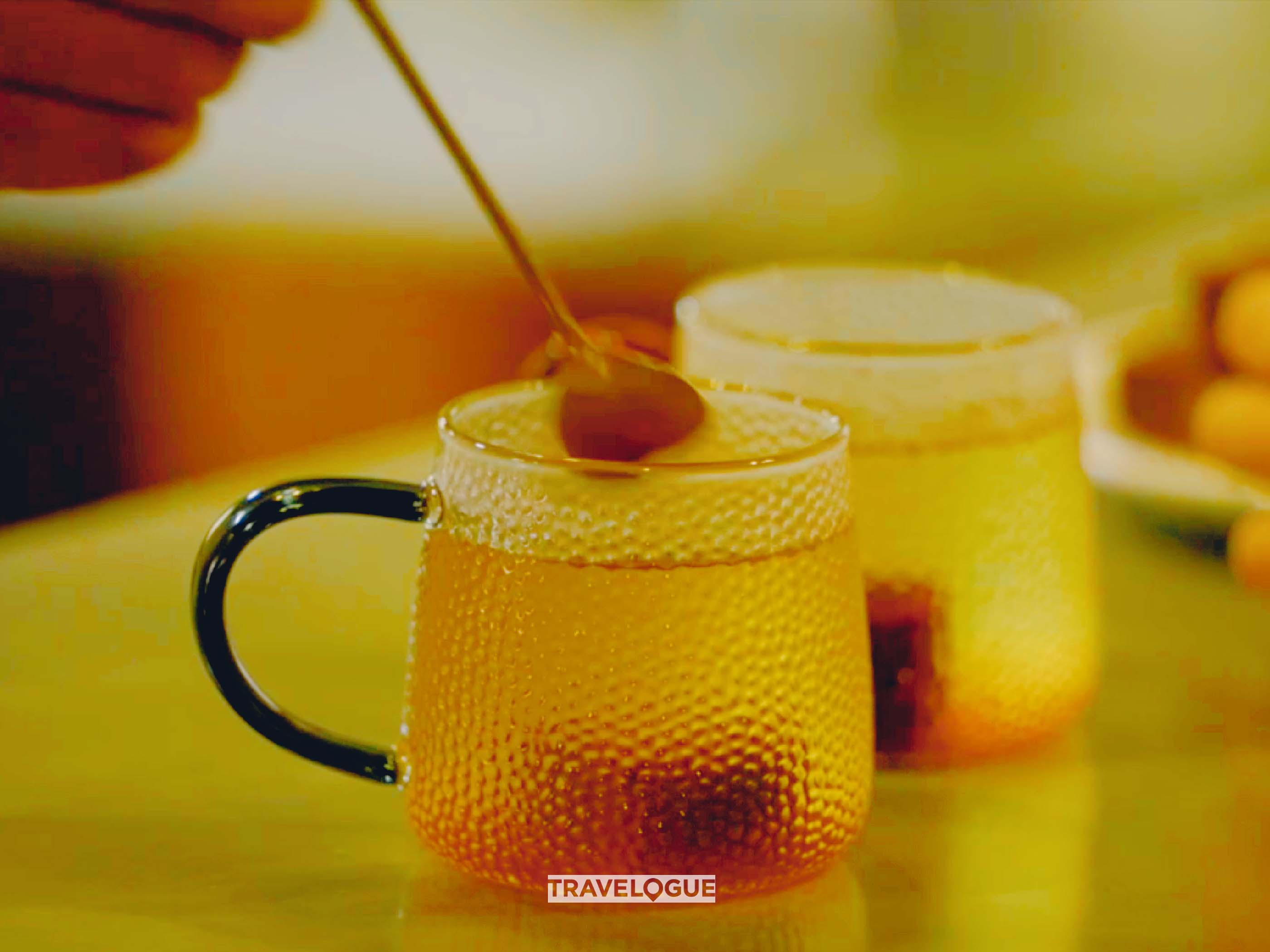 A cup of brown sugar ginger tea. /CGTN