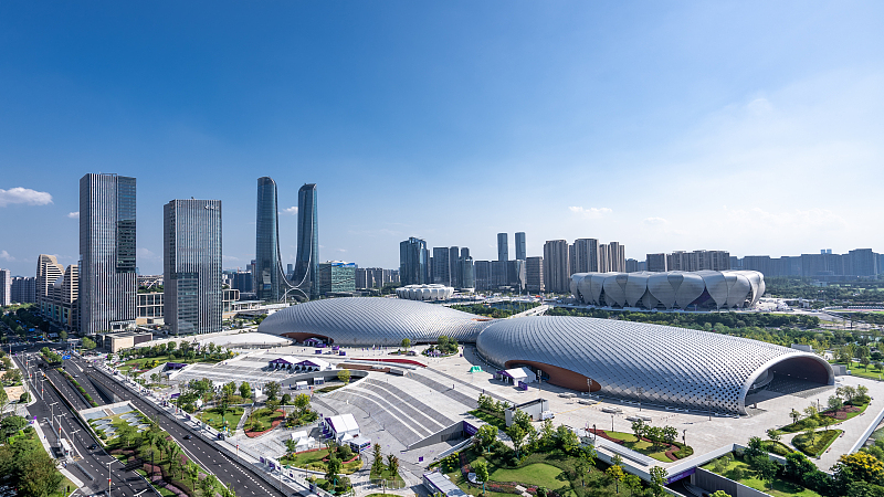 Live: Bird's-eye view of Hangzhou Olympic Sports Center Venue Cluster – Ep. 6