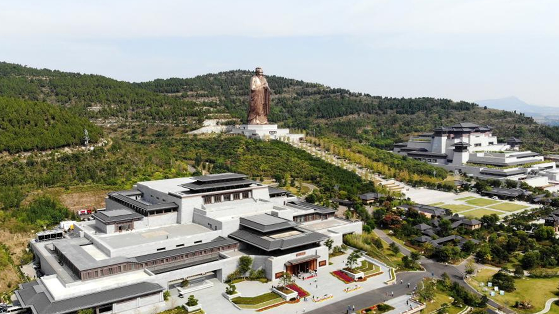 The site of 2022 China (Qufu) International Confucius Cultural Festival and the Eighth Nishan Forum on World Civilizations in Qufu, the birthplace of Confucius, in east China's Shandong Province, September 27, 2022. /Xinhua