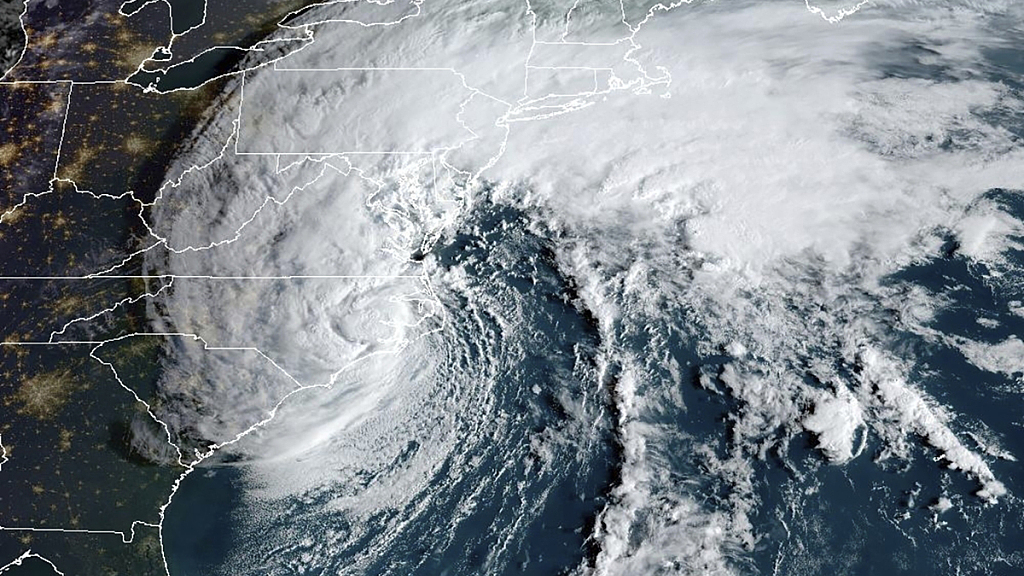 Tropical Storm Ophelia making landfall in North Carolina, September 23, 2023. /CFP