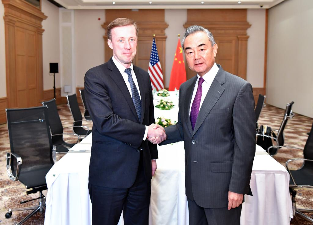 China's Foreign Minister Wang Yi meets with U.S. National Security Advisor Jake Sullivan in Malta, September 16, 2023. /Xinhua