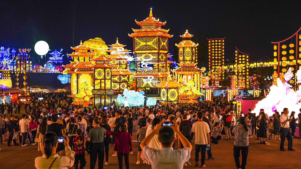 A large-scale lantern show is on display on September 29, 2023, in Zigong, Sichuan. /CFP