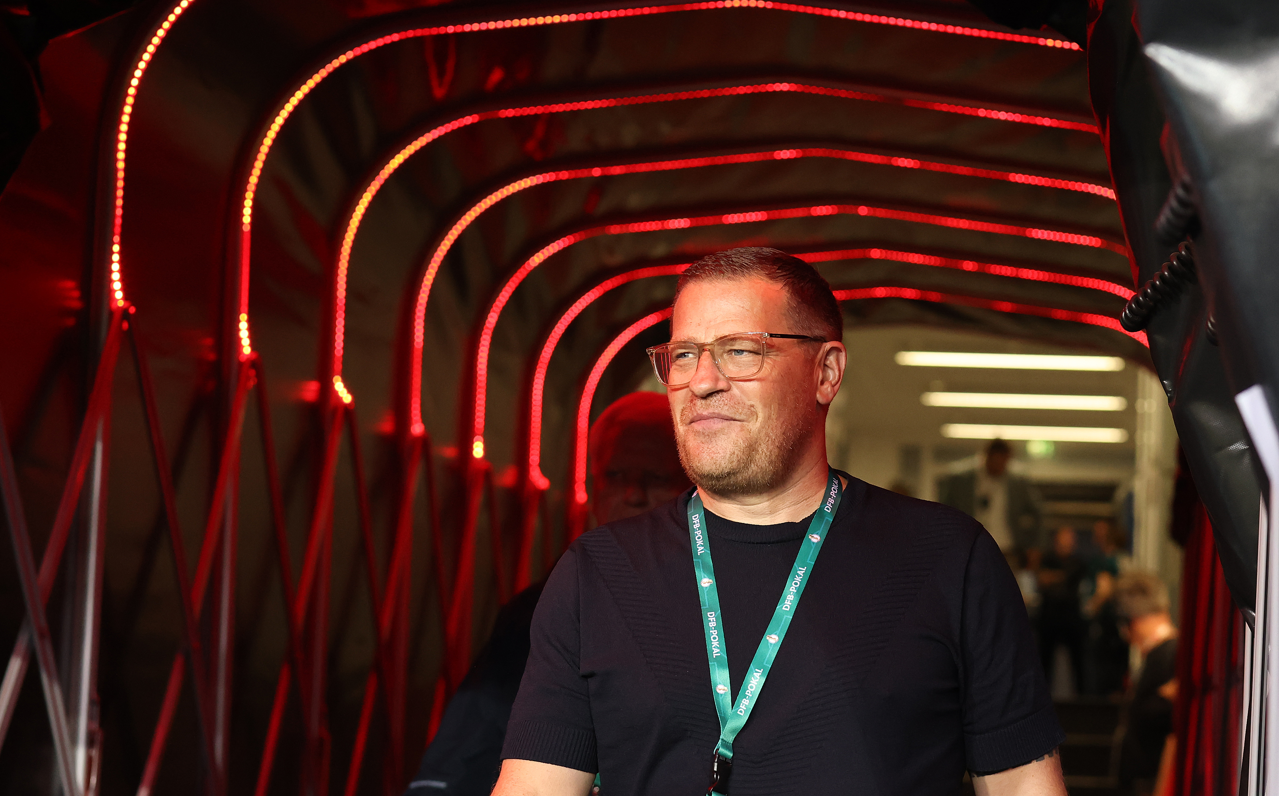 Max Eberl, sporting director of RB Leipzig, looks on ahead of the DFB-Pokal game against Wehen Wiesbaden at BRITA-Arena in Wiesbaden, Germany, September 27, 2023. /CFP 