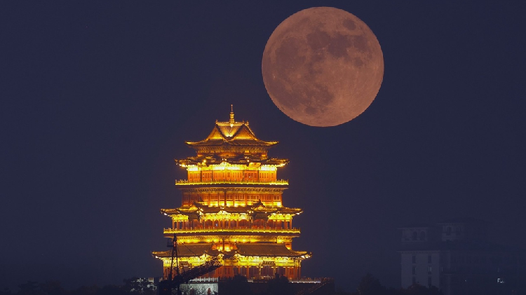 Supermoon spotted across China - CGTN