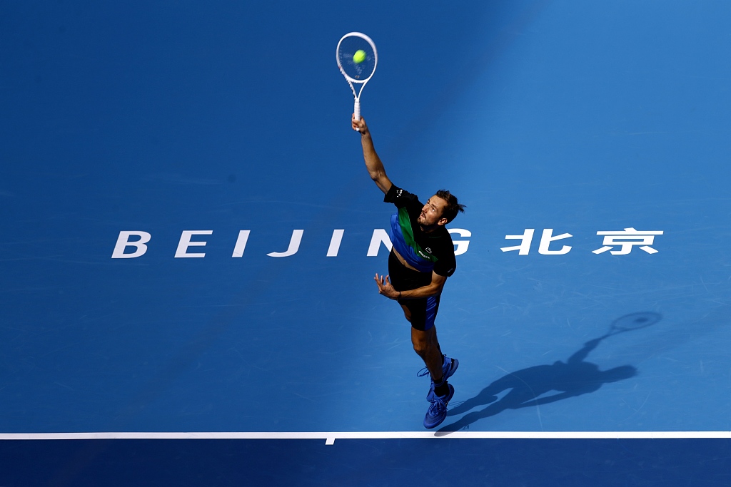 Daniil Medvedev during day 4 of the China Open at National Tennis Center in Beijing, China, September 29, 2023. /CFP