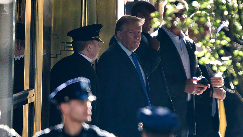 Former U.S. President Donald Trump departs Trump Tower in New York City, U.S., October 2, 2023. /CFP