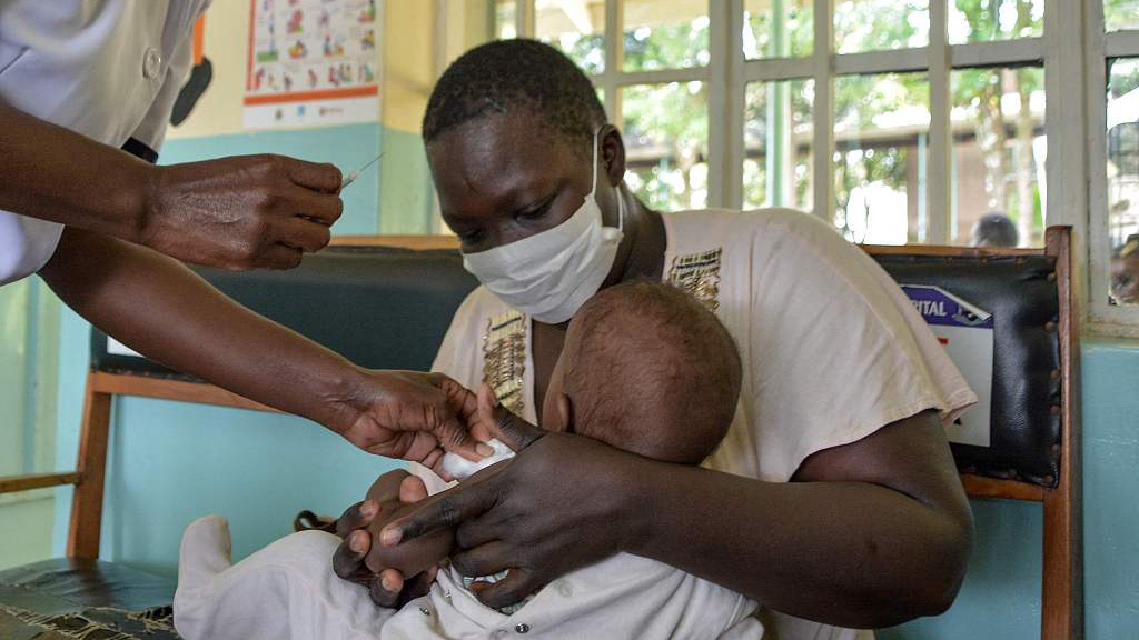 A child gets a malaria vaccination at Yala Sub-County hospital, in Yala, Kenya, on October 7, 2021. /CFP