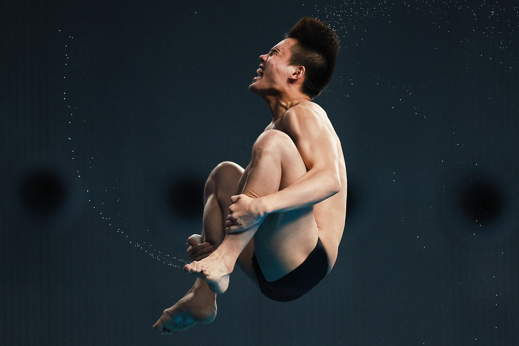 China's Yang Hao competes in the men's 10m platform diving final during the 19th Asian Games in Hangzhou, China, October 4, 2023. /CFP