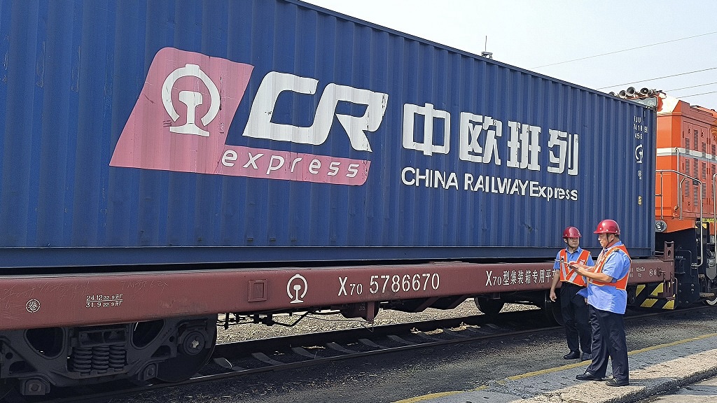 China Railway Express in Tianjin port. /CFP