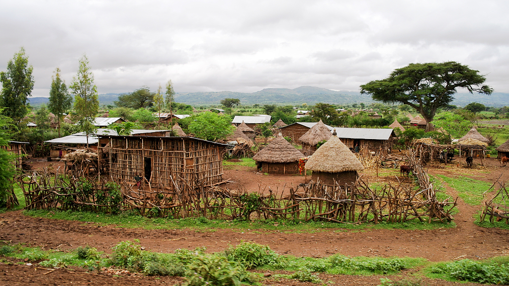 A file photo shows a view of a village in Ethiopia. /CFP