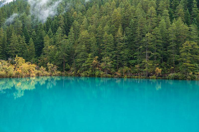 Emerald lakes and diverse flora and fauna add to the picturesque scenery found in the Jiuzhai Valley, Sichuan Province, in this photo taken on October 5, 2023. /CFP