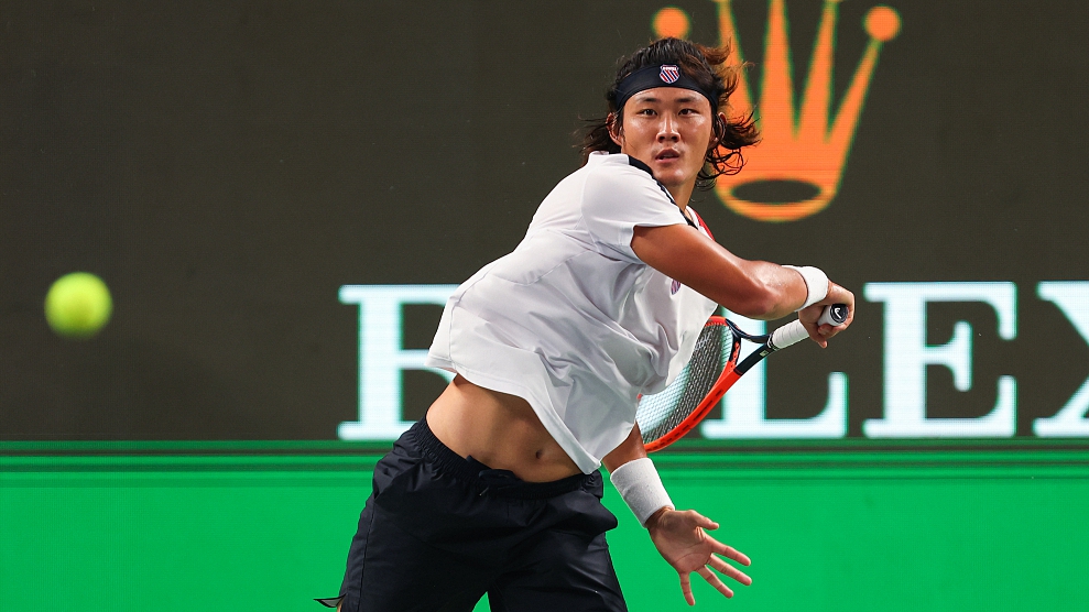 China's Zhang Zhizhen in action during the Shanghai Masters in Shanghai, China, October 11, 2023. /CFP