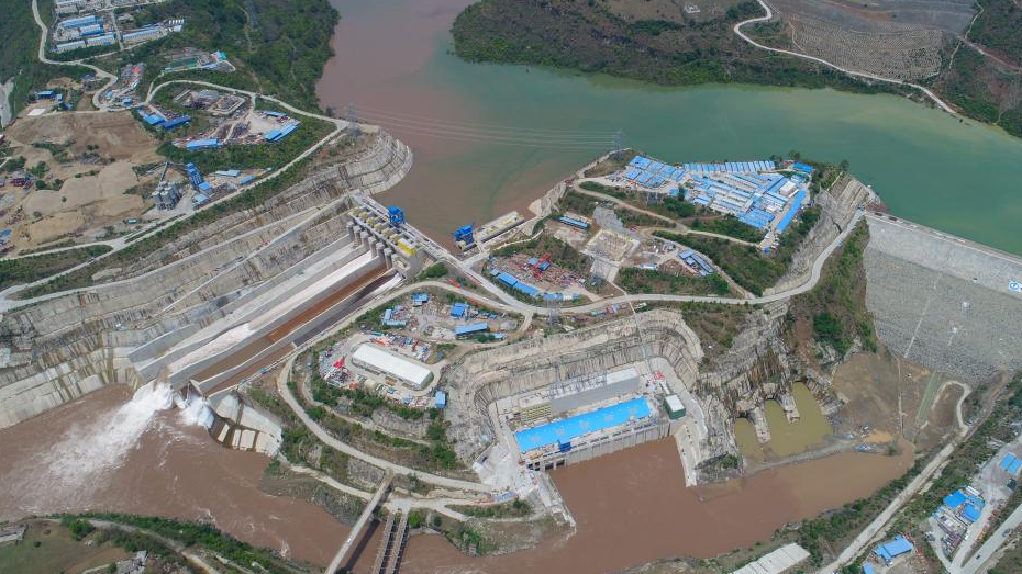 An aerial view of the Karot Hydropower Plant in Punjab province, Pakistan, June 22, 2022. /Xinhua