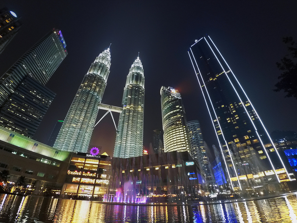 FILE: Petronas Twin Towers and musical fountains at night. /CFP
