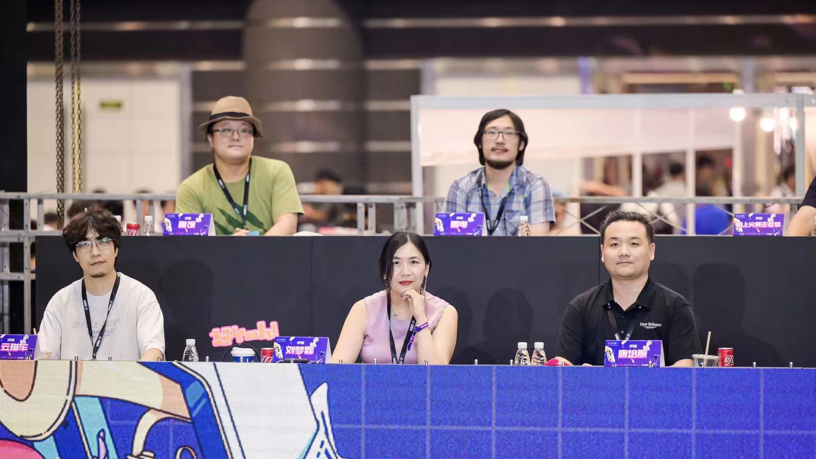 Liu Mengfei and other judges at the China University Student Game Awards, Shanghai, China, August 6, 2023. /Courtesy of Liu Mengfei