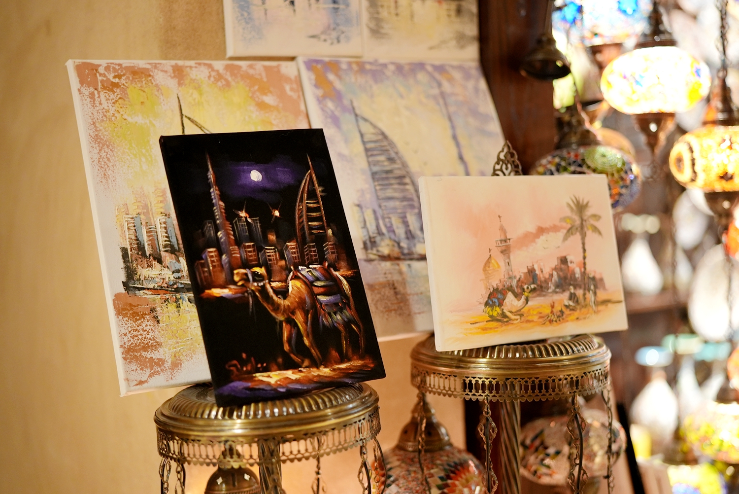 A photo taken on September 3, 2023 shows products on sale at the Souk Madinat Jumeirah in Dubai, United Arab Emirates. /CGTN