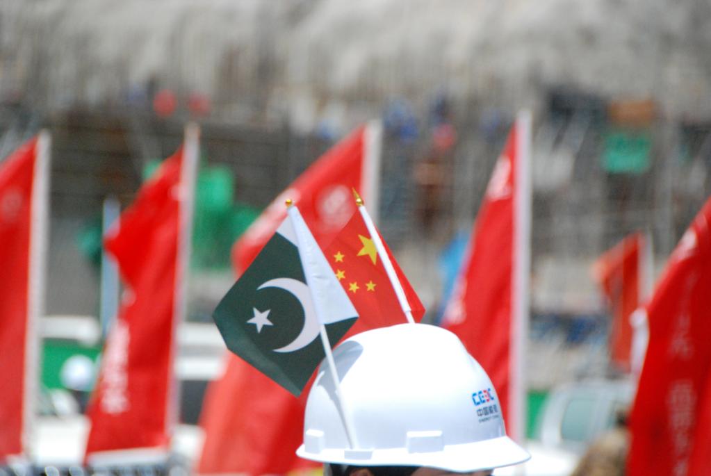 A ceremony is held to mark the second-stage river closure of the Suki Kinari (SK) Hydropower Project in Mansehra district, Pakistan, April 30, 2021. /Xinhua