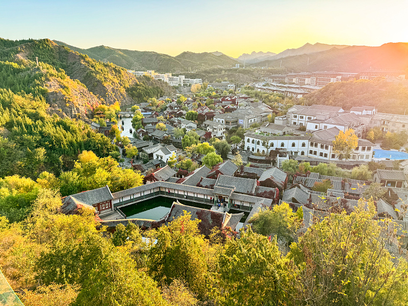 A panoramic view of Gubei Water Town is seen on October 14, 2023. /CFP