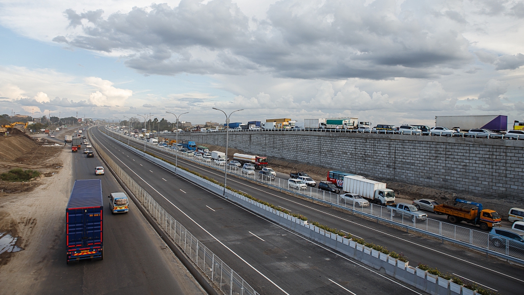 The Mlolongo section of the Nairobi Expressway along the Mombasa road, Kenya. /CFP