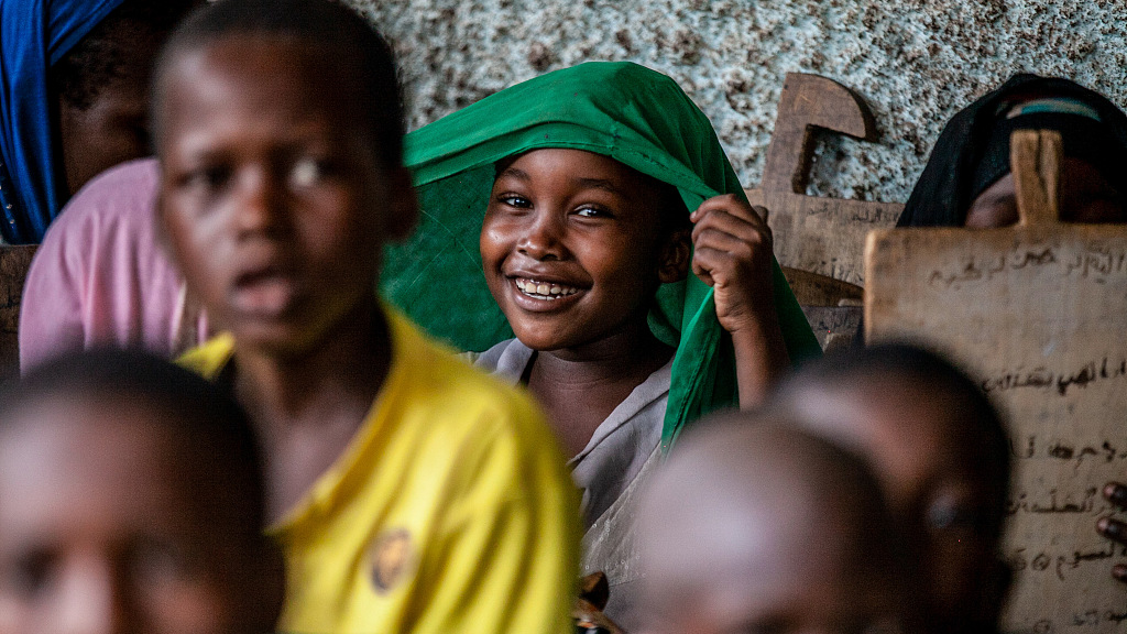 Students are seen at a class in Bangui, Central African Republic, January 5, 2021. /CFP