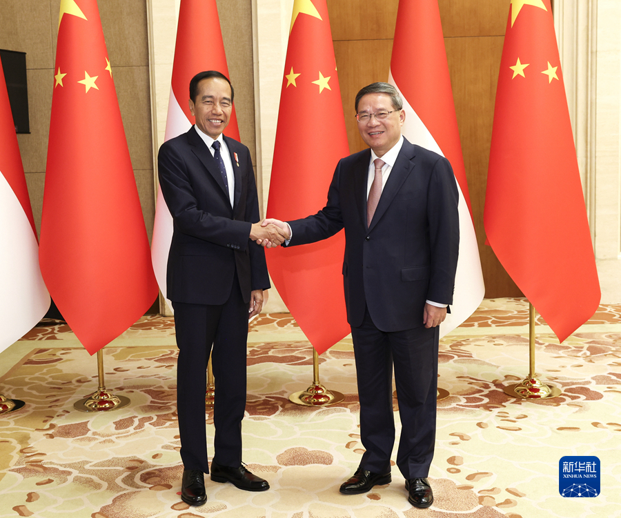 Chinese Premier Li Qiang meets with Indonesian President Joko Widodo in Beijing, China, October 17, 2023. /Xinhua