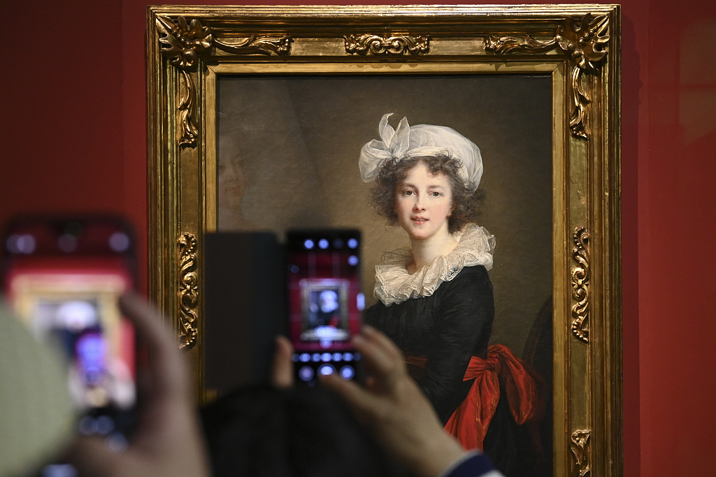 A self-portrait masterpiece from the Uffizi Galleries collection is on display at the National Museum of China in Beijing on April 27, 2023. /CFP