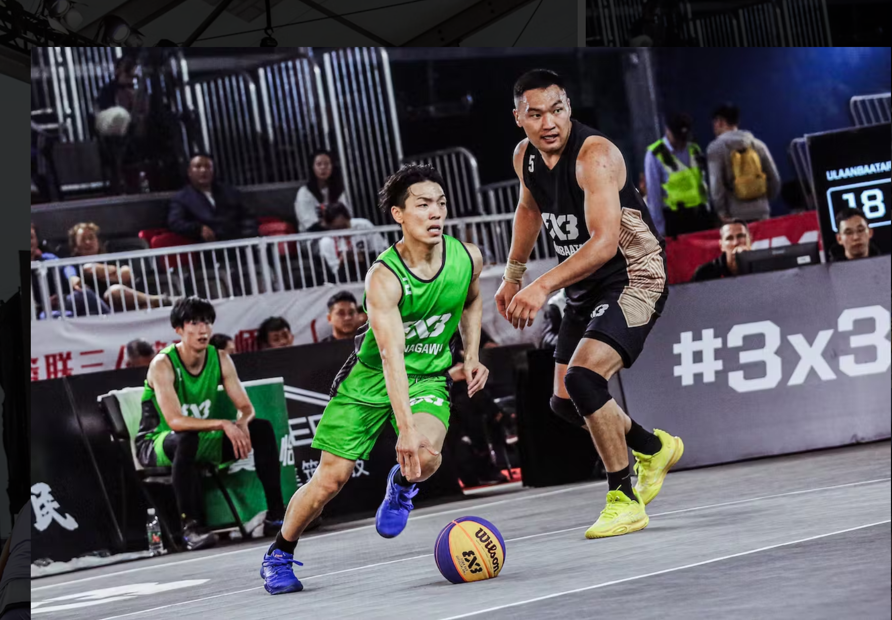 Players compete in the Shanghai Stop of the FIBA 3x3 World Tour in east China's Shanghai Municipality, October 15, 2023. /FIBA