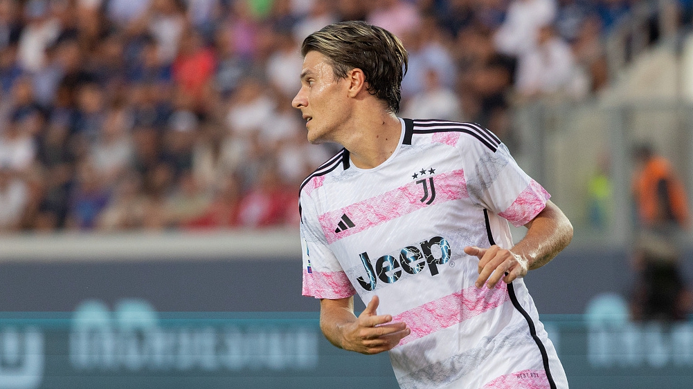 Nicolo Fagioli in action during the Serie A football match between Atalanta and Juventus at Gewiss Stadium in Bergamo, Italy, October 1 2023. /CFP