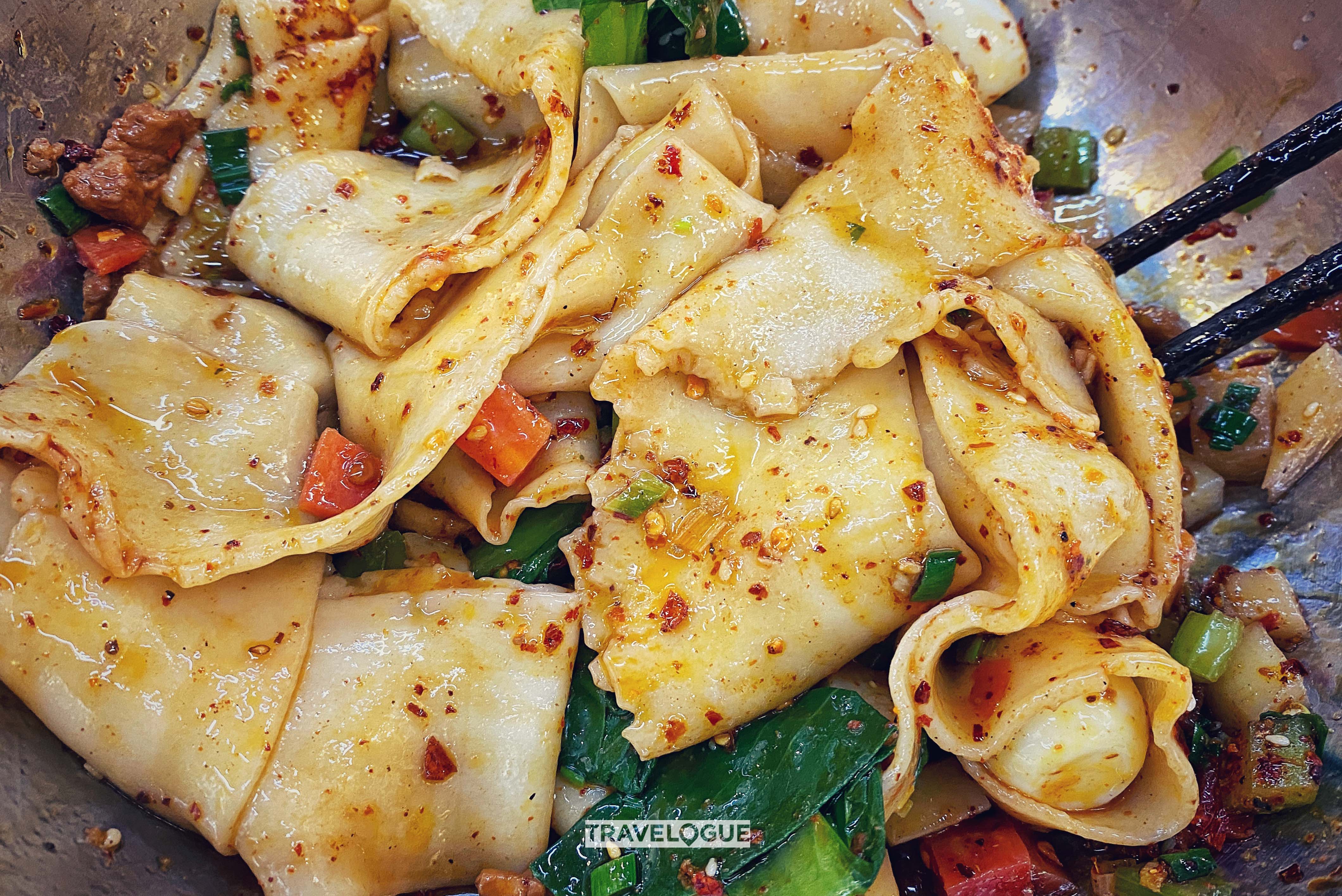 A dish of Biang Biang noodles from Xi'an, Shaanxi Province /CGTN